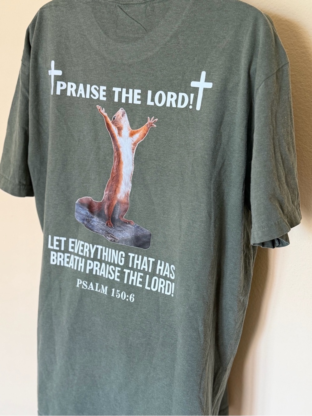 Comfort Colors Praise The Lord Squirrel Tee Brand New - Picture 8 of 9